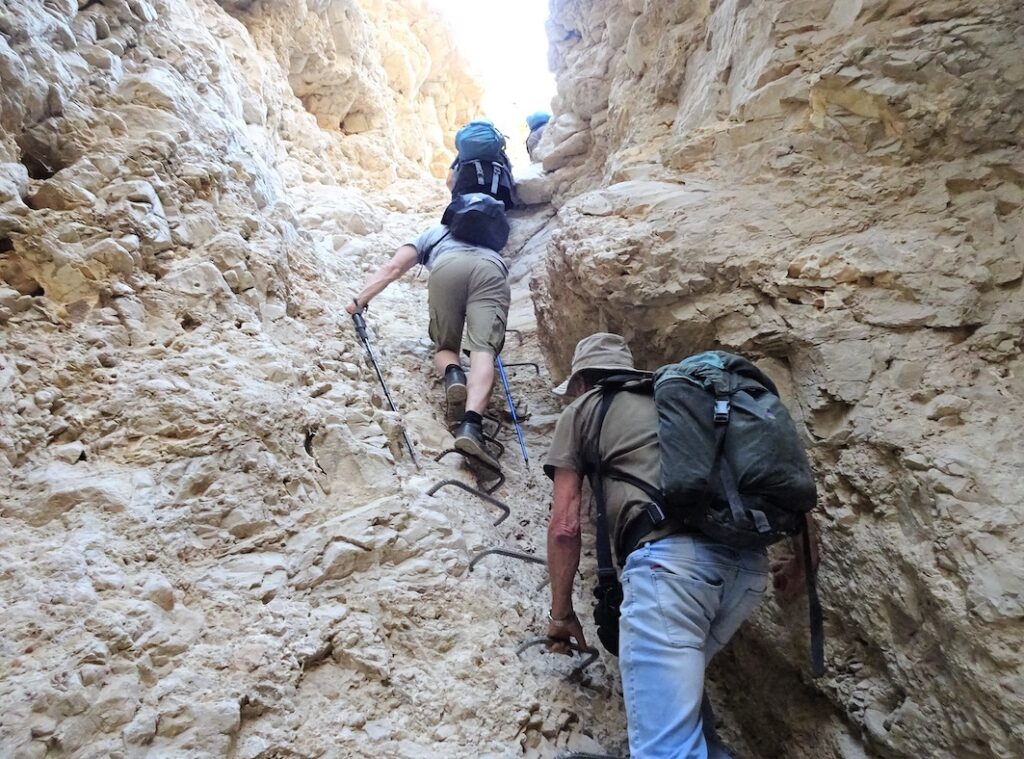 מטיילים מטפסים בנחל משמר 
