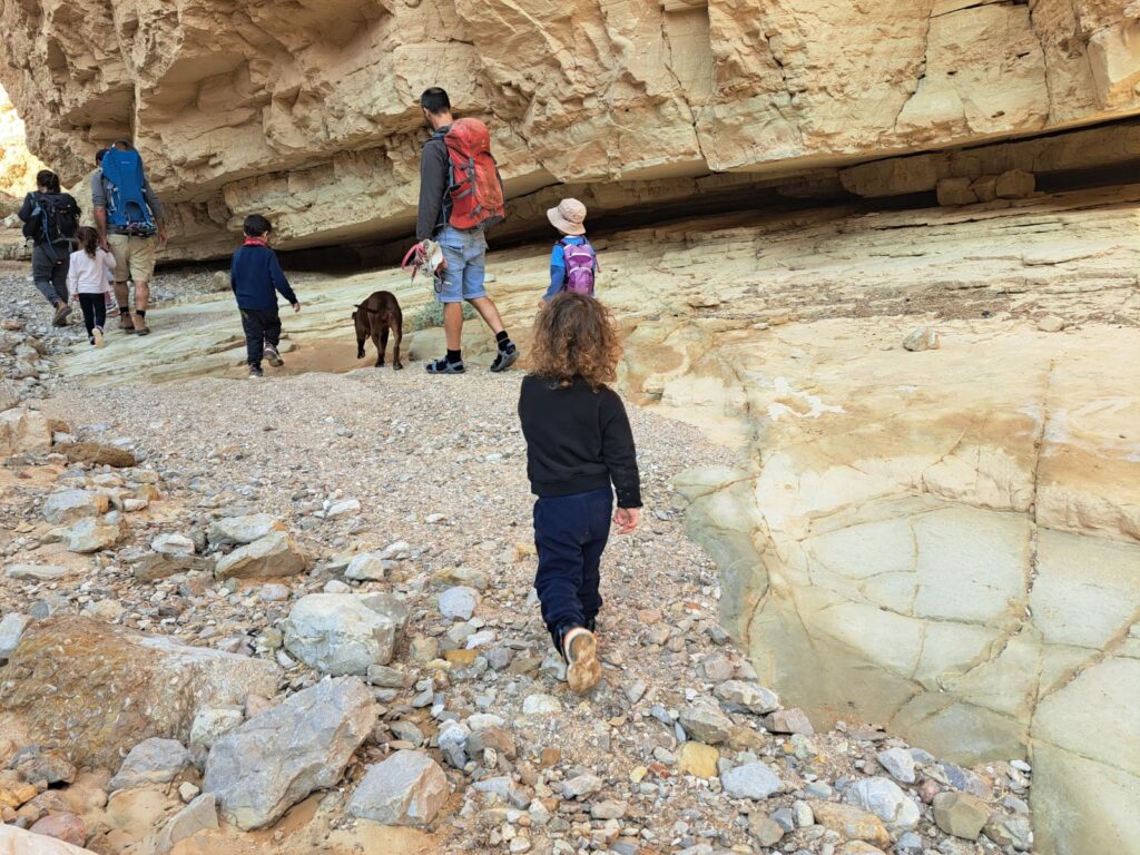 מטיילים בנחל זוהר במדבר יהודה 