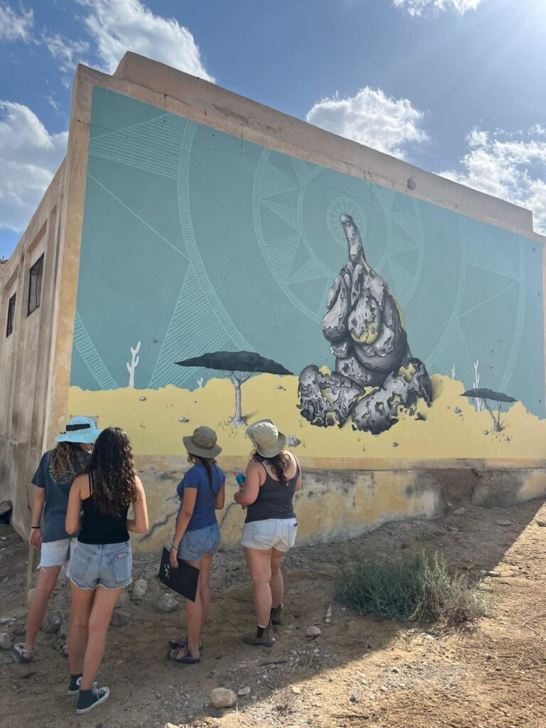 מבנה עם גרפיטי, גלריית 430 בצפון ים המלח 