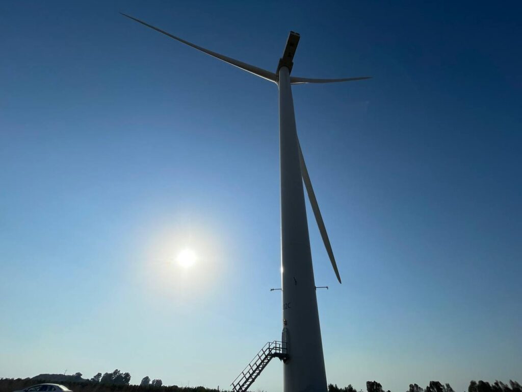 טורבינה בחוות ״רוח בראשית״ ברמת הגולן 