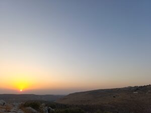 מערב השומרון בשקיעה