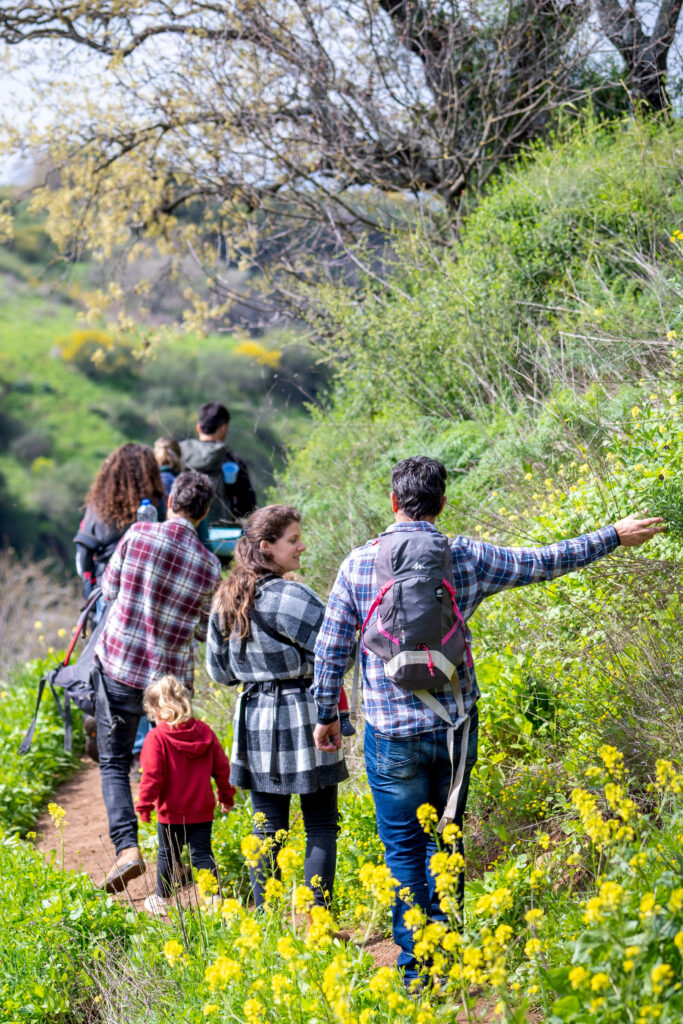 משפחה מטיילת ברמת הגולן